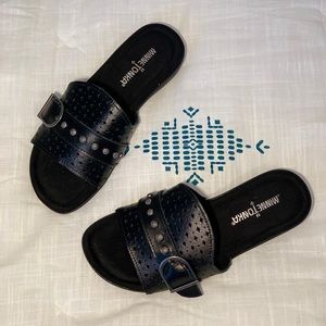 Minnetonka Black Sandals